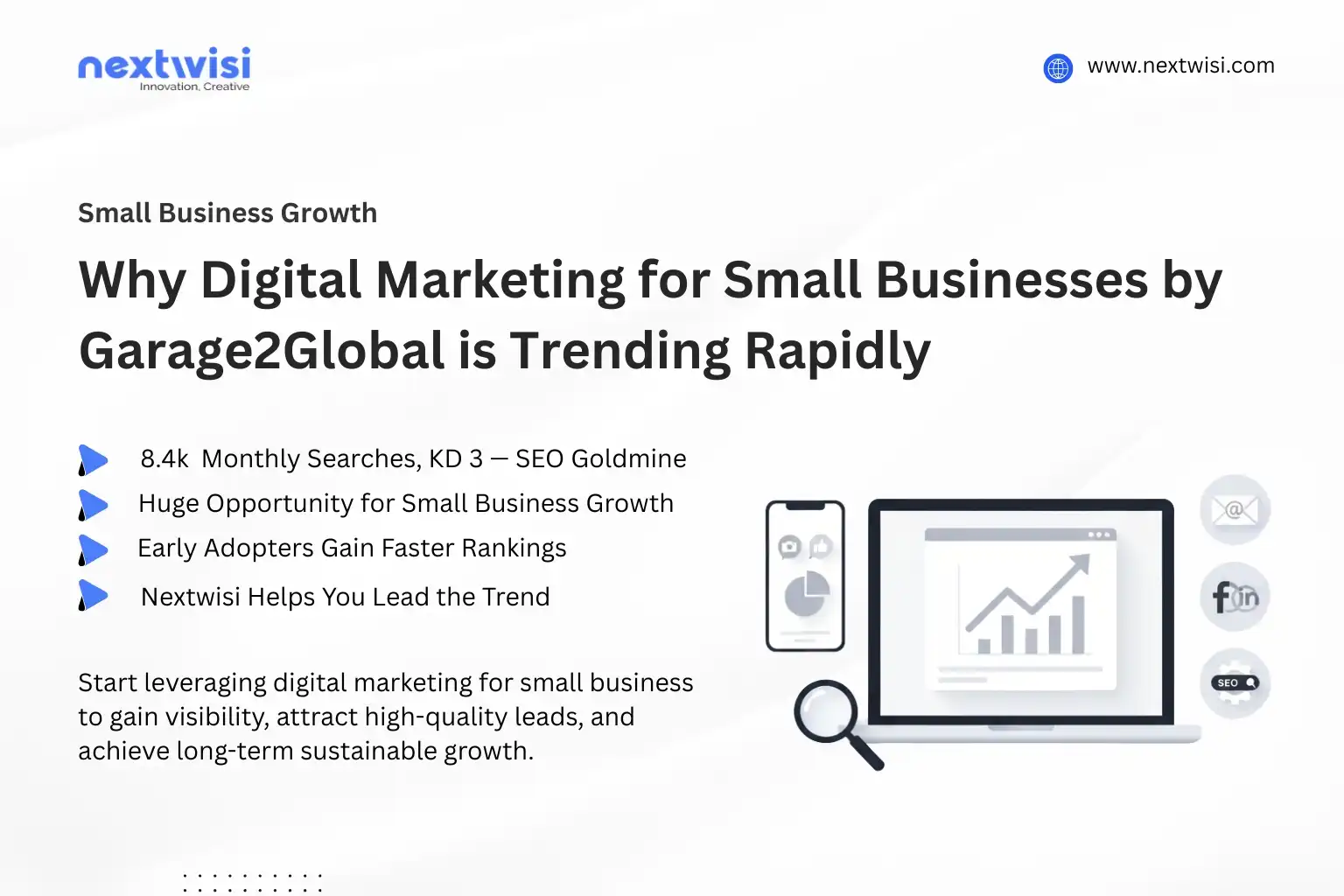 Digital Marketing for Small Businesses by Garage2Global: Complete Guide