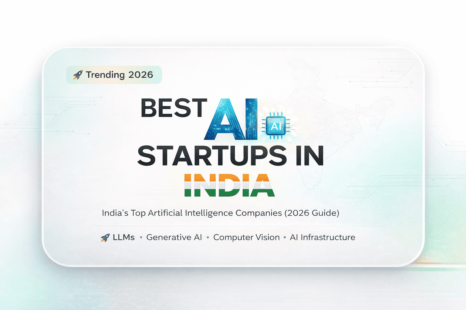 Best AI Startups in India (2026) : Top Artificial Intelligence Companies